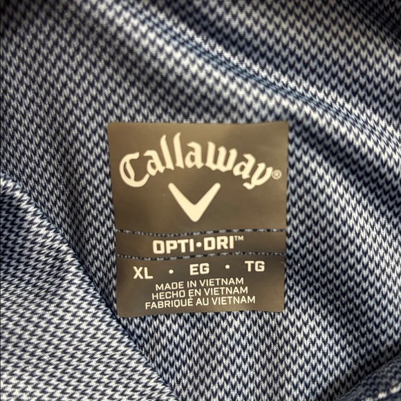 Callaway Navy and White Patterned Golf Polo - Picture 2 of 4